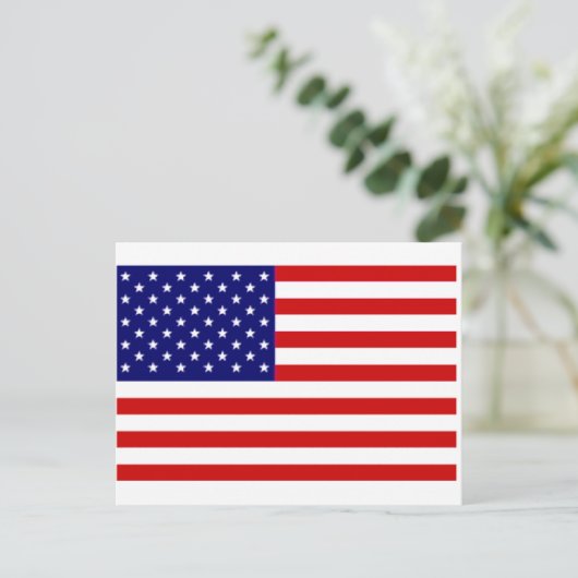 Amerikaanse vlag briefkaart (Staand voorkant)