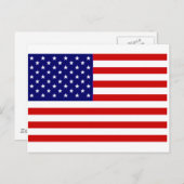 Amerikaanse vlag briefkaart (Voorkant / Achterkant)