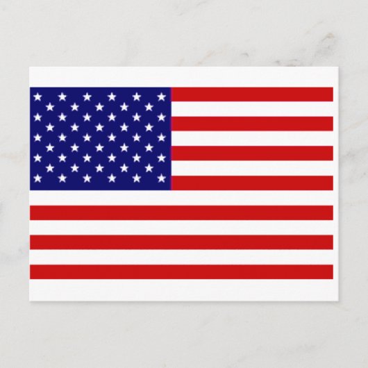 Amerikaanse vlag briefkaart (Voorkant)