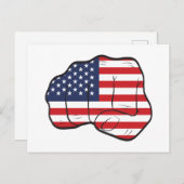 Amerikaanse vlag briefkaart (Voorkant / Achterkant)