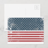 Amerikaanse vlag briefkaart (Voorkant / Achterkant)