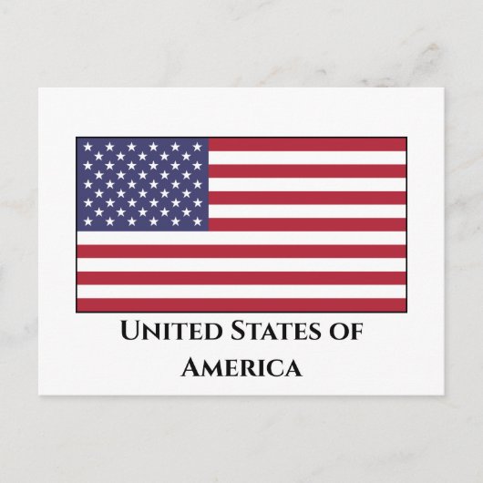 Amerikaanse vlag briefkaart (Voorkant)