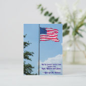 Amerikaanse vlag briefkaart (Staand voorkant)