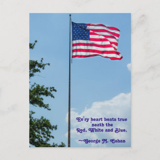 Amerikaanse vlag briefkaart