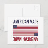 Amerikaanse vlag briefkaart (Voorkant / Achterkant)