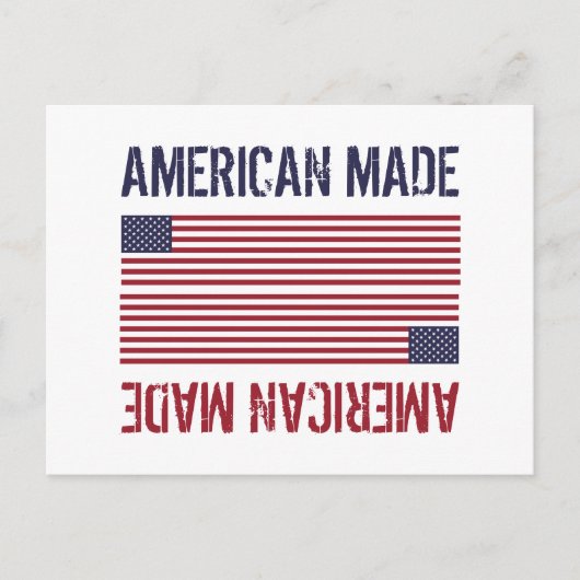 Amerikaanse vlag briefkaart (Voorkant)