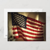 Amerikaanse vlag briefkaart (Voorkant / Achterkant)