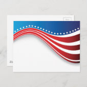 Amerikaanse vlag briefkaart (Voorkant / Achterkant)