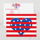 Amerikaanse vlag briefkaart (Voorkant / Achterkant)