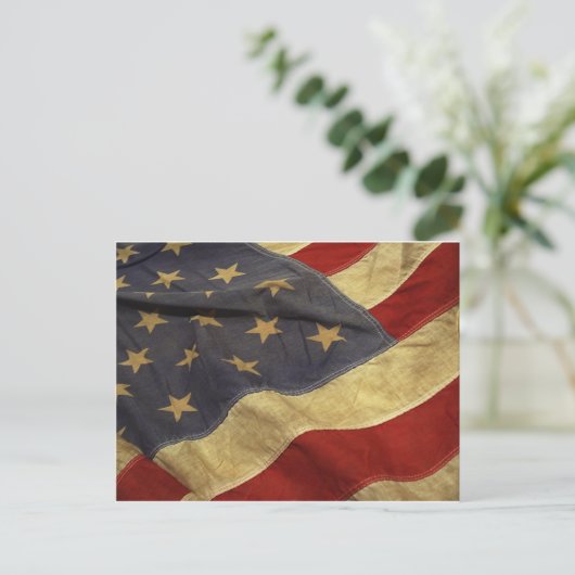 Amerikaanse vlag briefkaart (Staand voorkant)