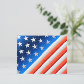 Amerikaanse vlag briefkaart (Staand voorkant)