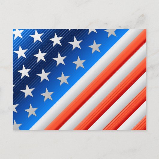 Amerikaanse vlag briefkaart (Voorkant)