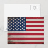 Amerikaanse vlag Briefkaart (Voorkant / Achterkant)