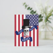 Amerikaanse vlag briefkaart (Staand voorkant)