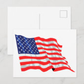 Amerikaanse vlag briefkaart (Voorkant / Achterkant)