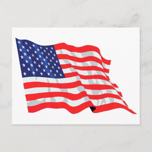 Amerikaanse vlag briefkaart (Voorkant)