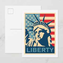 Amerikaanse vlag briefkaart