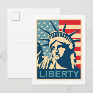 Amerikaanse vlag briefkaart