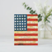 Amerikaanse vlag briefkaart (Staand voorkant)