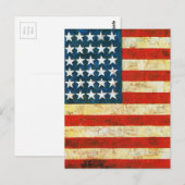 Amerikaanse vlag briefkaart (Voorkant / Achterkant)