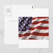 Amerikaanse vlag briefkaart (Voorkant / Achterkant)