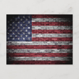 Amerikaanse vlag. briefkaart