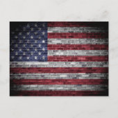 Amerikaanse vlag. briefkaart (Voorkant)