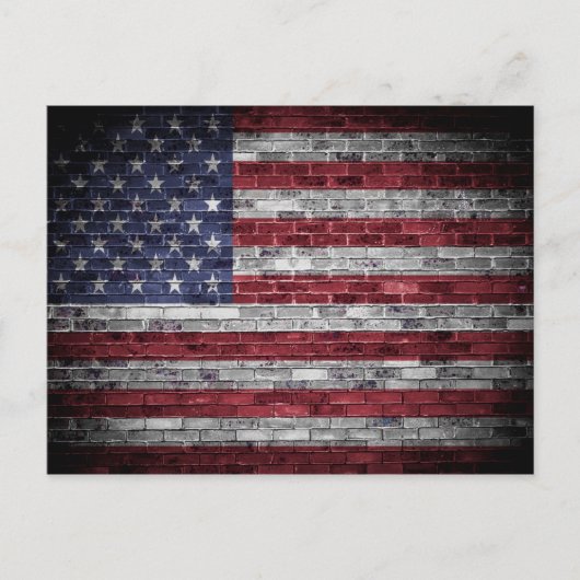 Amerikaanse vlag. briefkaart (Voorkant)