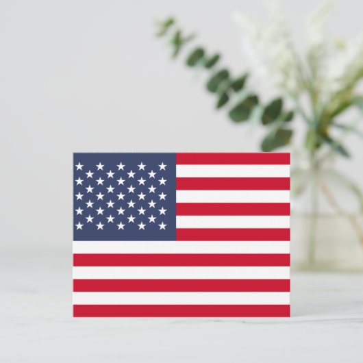 Amerikaanse vlag briefkaart (Staand voorkant)