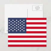 Amerikaanse vlag briefkaart (Voorkant / Achterkant)