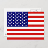 Amerikaanse vlag briefkaart (Voorkant / Achterkant)