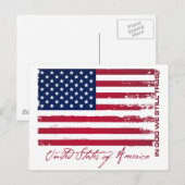 Amerikaanse vlag briefkaart (Voorkant / Achterkant)