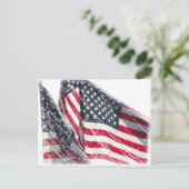 Amerikaanse vlag briefkaart (Staand voorkant)