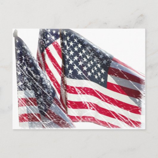 Amerikaanse vlag briefkaart (Voorkant)