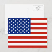 Amerikaanse vlag briefkaart (Voorkant / Achterkant)