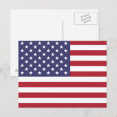 Amerikaanse vlag briefkaart (Voorkant / Achterkant)