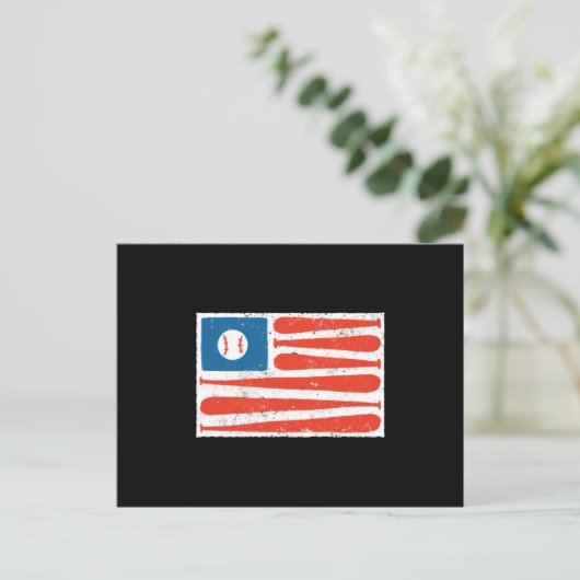 Amerikaanse vlag briefkaart (Staand voorkant)