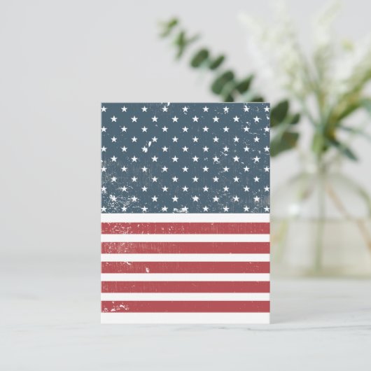Amerikaanse vlag briefkaart (Staand voorkant)
