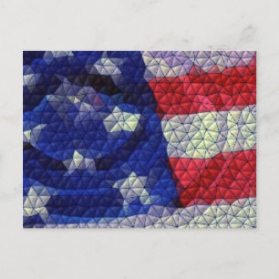 Amerikaanse vlag briefkaart