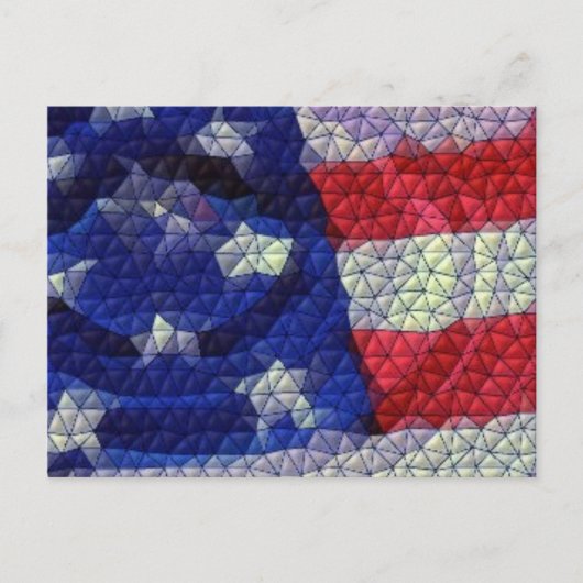 Amerikaanse vlag briefkaart (Voorkant)