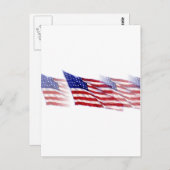 Amerikaanse vlag briefkaart (Voorkant / Achterkant)