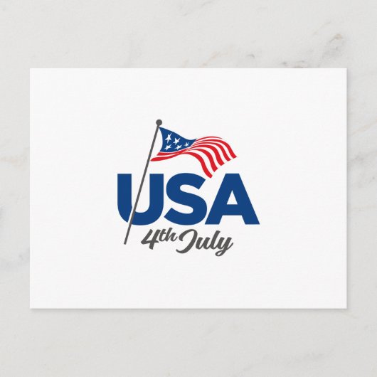 Amerikaanse vlag briefkaart (Voorkant)