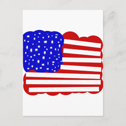 Amerikaanse vlag briefkaart (Voorkant)
