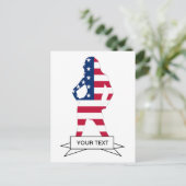 Amerikaanse vlag briefkaart (Staand voorkant)