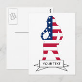 Amerikaanse vlag briefkaart (Voorkant / Achterkant)