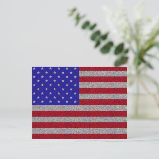 Amerikaanse vlag briefkaart (Staand voorkant)