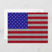 Amerikaanse vlag briefkaart (Voorkant / Achterkant)