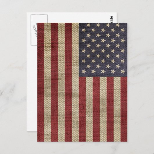  Amerikaanse vlag Briefkaart (Voorkant / Achterkant)