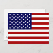 Amerikaanse vlag briefkaart (Voorkant / Achterkant)