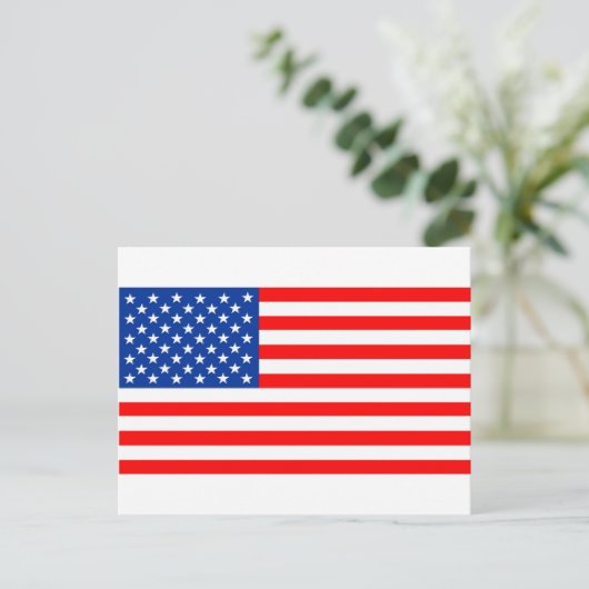 Amerikaanse vlag briefkaart (Staand voorkant)